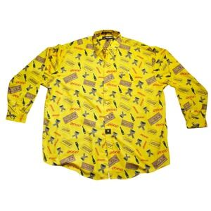 Vintage FUBU The Collection 2000 Millennium Shirt Yellow Graphic XXXL Y2K 90s